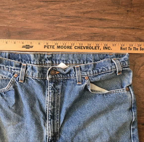 Vintage Levis 505 Orange Tab Jeans Regular Straight Light Wash Mens 40x32 - Picture 7 of 7